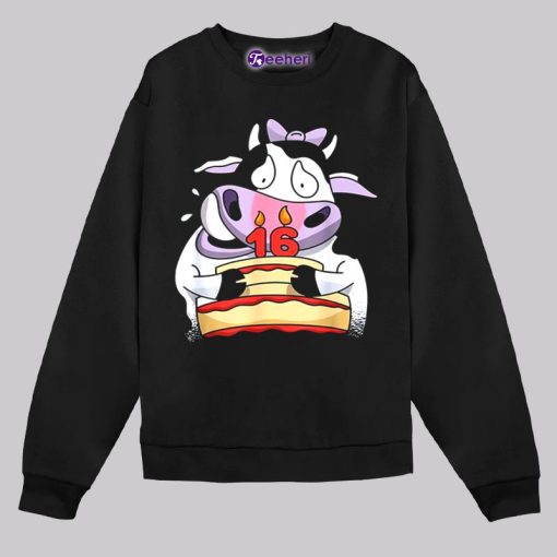 Cute Cow 16Th Birthday Gift For Boy Girl Shirt