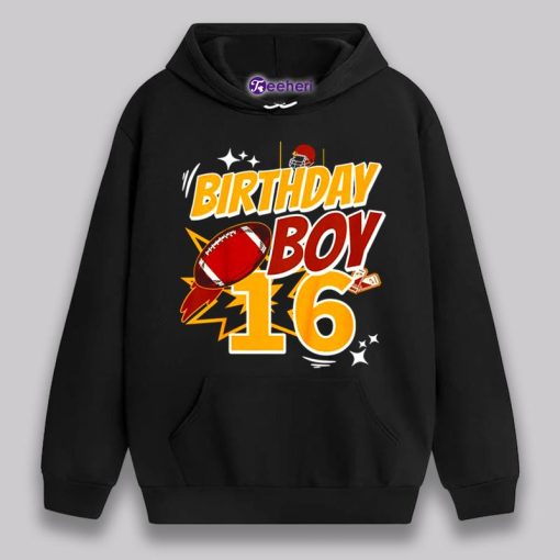 Football Theme 16Th Birthday Shirt Gift For Boy Idea