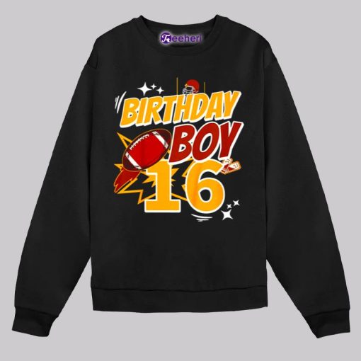 Football Theme 16Th Birthday Shirt Gift For Boy Idea