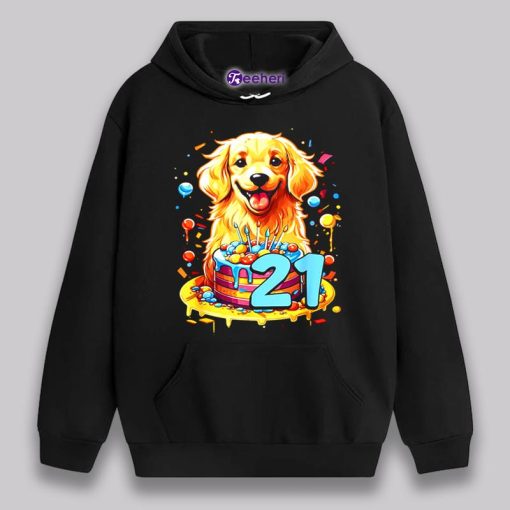 Gift For Dog Lovers Golden Retriever 21St Birthday Shirt