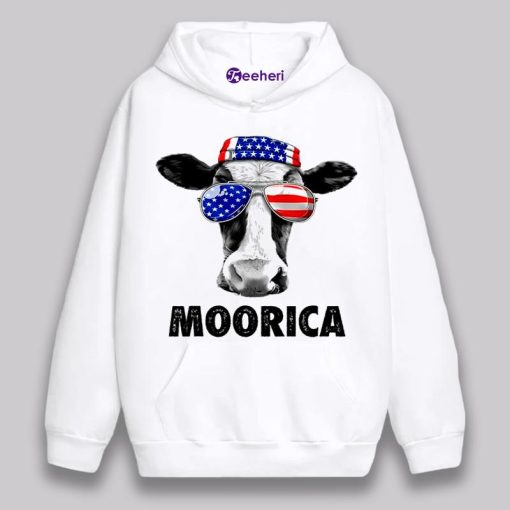 Happy 4Th Of July Cow Moorica Sunglasses America Flag Shirt Boys Girls