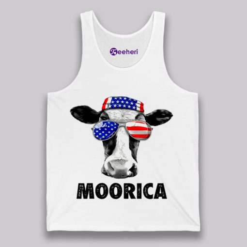 Happy 4Th Of July Cow Moorica Sunglasses America Flag Shirt Boys Girls