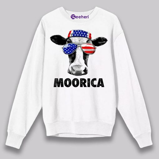 Happy 4Th Of July Cow Moorica Sunglasses America Flag Shirt Boys Girls