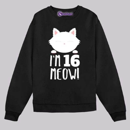 I Am 16 Year Old Meow Birthday Shirt Boy Girl