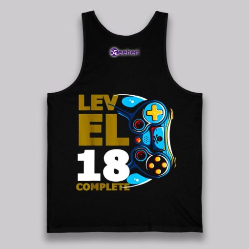 Level 18 Complete 18Th Birthday Shirt Gift For Boys Gamer