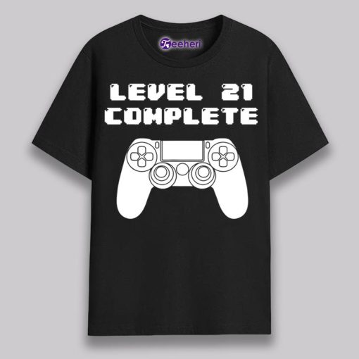 Level 21 Complete 21St Birthday Shirt Game Gift Ideas