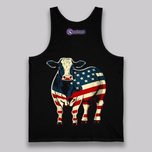 Merry 4Th Of July Patriotic American Cow Shirt Ideas