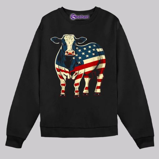 Merry 4Th Of July Patriotic American Cow Shirt Ideas