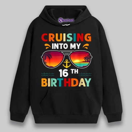 Cruising Into My 16Th Birthday Summer Beach Shirt Boys Girls