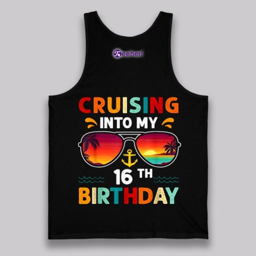 Cruising Into My 16Th Birthday Summer Beach Shirt Boys Girls