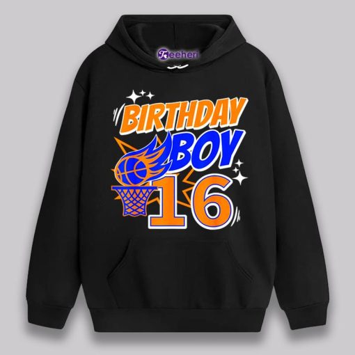 Happy 16Th Birthday Party Gift Shirt For Boy Love Basketball