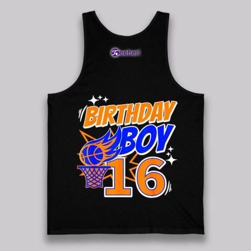 Happy 16Th Birthday Party Gift Shirt For Boy Love Basketball