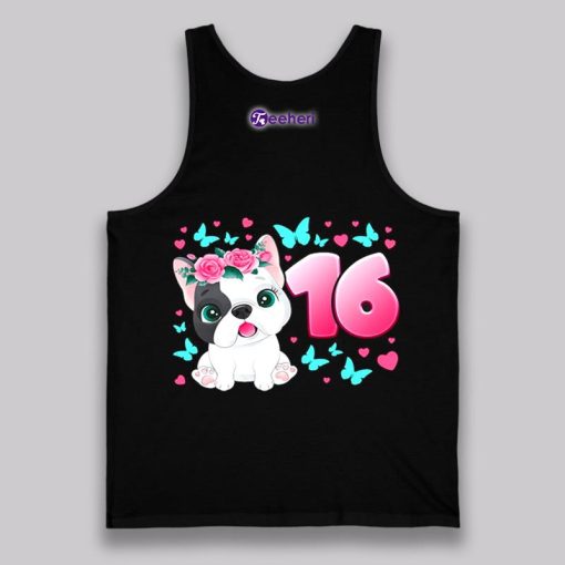 Happy 16Th Birthday Shirt Cute Dog Theme For Girl Boy