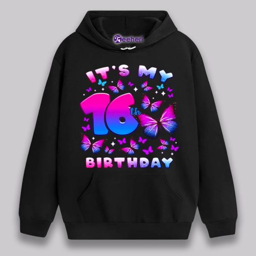 It Is My 16Th Birthday Butterfly Shirt Unisex