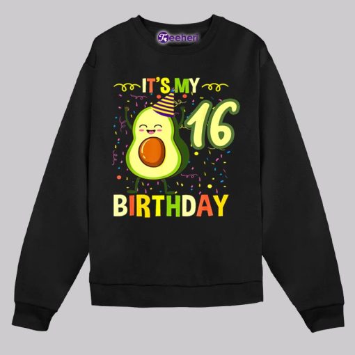 Its My 16Th Birthday Avocado Tropical Fruit Shirt Youth