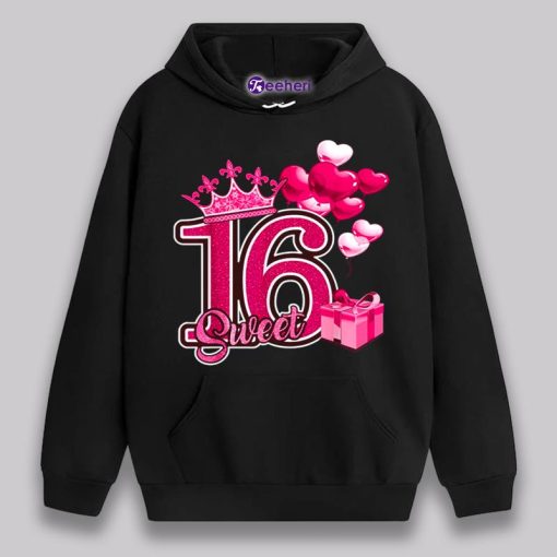 Sweet Sixteen Pink 16Th Birthday Balloons Shirt Vintage